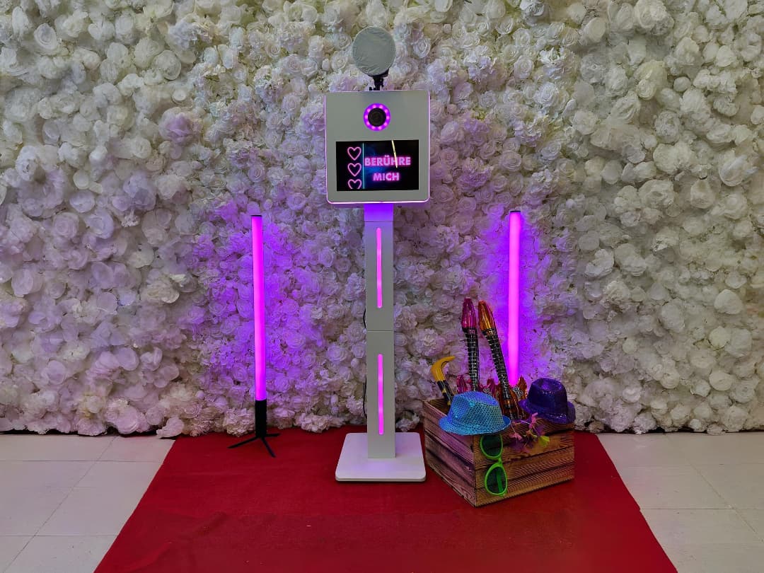 Fotobox Setup mit Beleuchtung